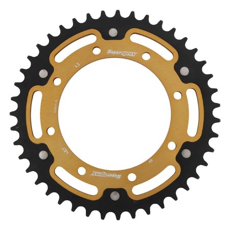 SUPERSPROX Gold Stealth Sprocket For Kawasaki KL650 B Tengai 1990-1991 RST-487-43-GLD